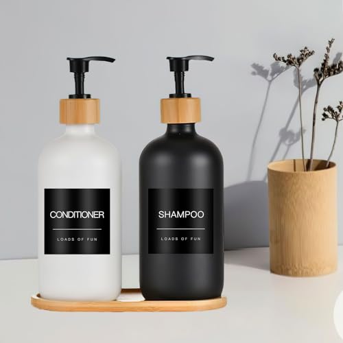 24 PCS Waterproof Bathroom Soap Labels, 2.6x2.6 Inch Minimalist Bottle Decals
