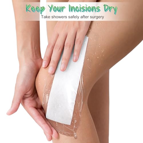 14 Pcs Long Waterproof Bandage, Incision Bandages for Large Wounds, Adheisve Shower Protector Island Dressing Pad Bordered for Hip Surgery Recovery (10.2 x 3.9 inches)