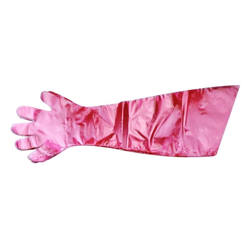 50pcs Disposable Long Plastic Veterinary Gloves - 35" Full Arm Protection