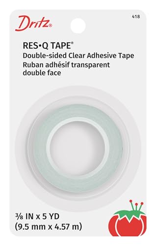 Dritz Res-Q Tape - 3/8" x 5 Yards Clear Double-Sided Adhesive