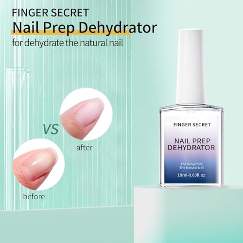 Finger Secret Nail Dehydrator & Prep Professional Acid-Free Bonder, 0.6 oz