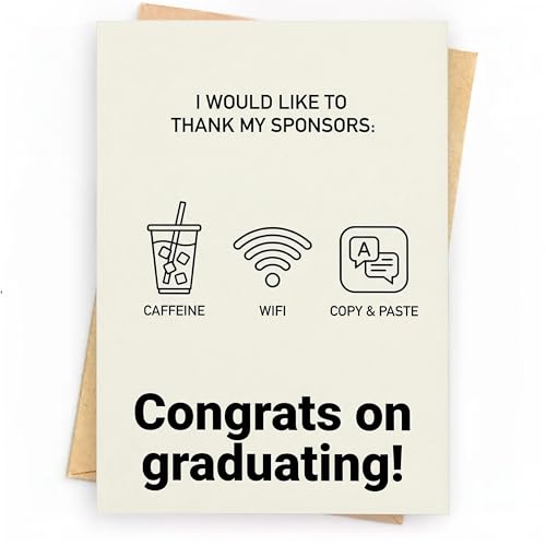 Funny Graduation Card 2026 - Thank You Sponsors | 5x7 inch