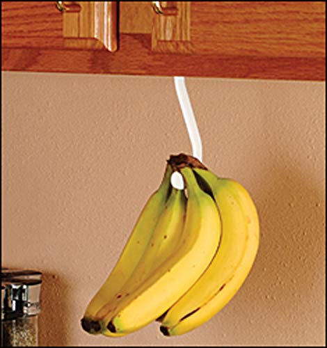 Gadjit Foldaway Banana Hook - Under Cabinet Hanger, White