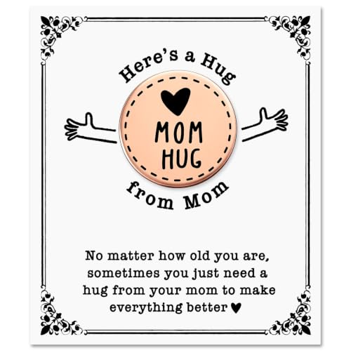 Rose Gold Pocket Hug Keepsake from Mom for Daughter or Son, Personal Gift