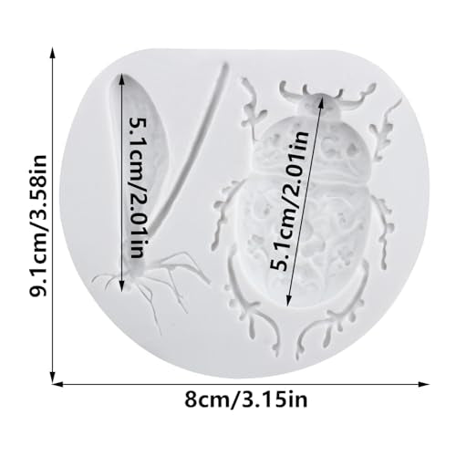 Dragonfly Beetle Silicone Fondant Mold for Cake Decoration