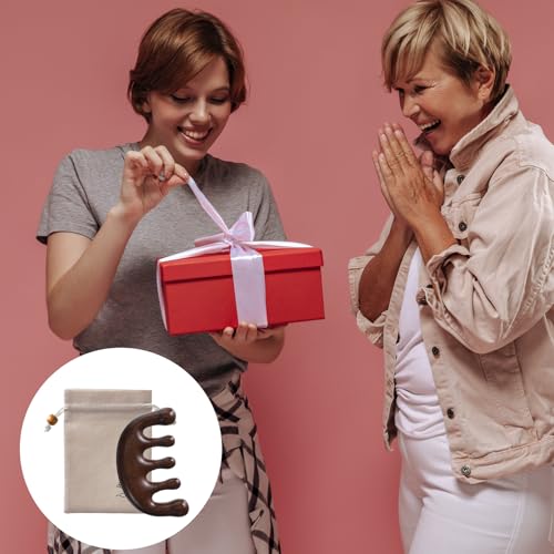 Sandalwood Massage Comb & Scalp Massager Tool with Gift Bag