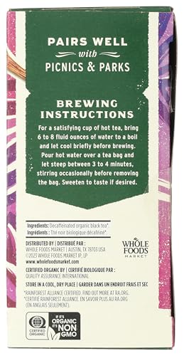 Whole Foods Market Organic Decaf Black Tea Bags - 20 Count