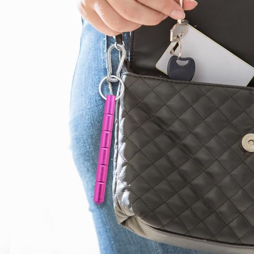 3Pcs Safety keychain Set Protection Keychain Accessories Safety Stick with 3Pcs Carabiner Clips for Women Ladies Girls