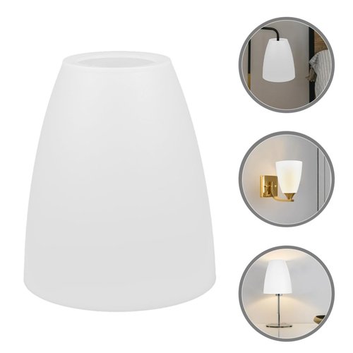 Generic Plastic Lampshade Set of 3 White Lamp Shade Covers with Flat Mouth Design for Table and Floor Lamps Easy Installation and Durable Light Covers for Living Room and Bedroom