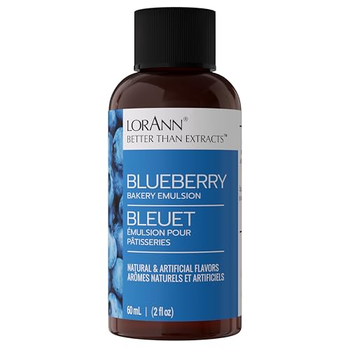 LorAnn Blueberry Bakery Emulsion - Gluten-Free Flavoring, 2 Fl Oz