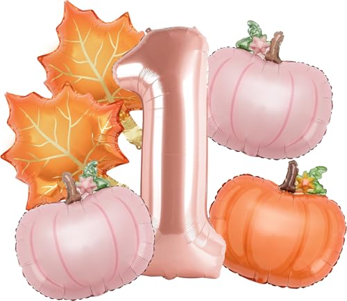 Little Pumpkin 1st Birthday Foil Balloon Set - 6 Piece Fall Party Decor