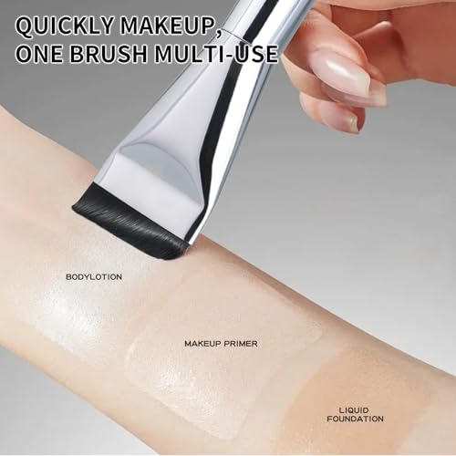 MSQ Flat Foundation Brush and Korean Makeup Spatula Brush for Liquid Foundation