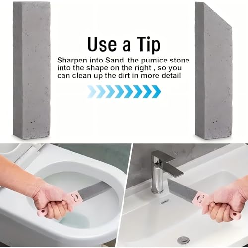 6 Pack Heavy Duty Pumice Stone for Toilet & Multi-Surface Cleaning
