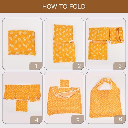 MOLOVA Reusable Grocery Tote Bag - Foldable & Washable, Large Capacity
