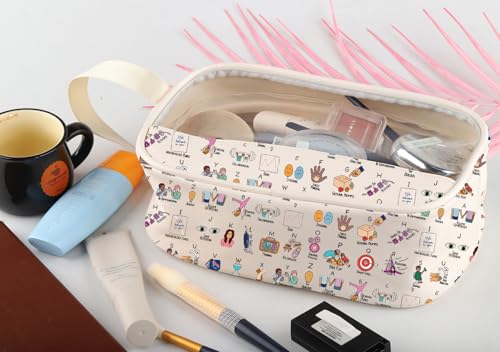 BCBA Clear Makeup Pouch Water-Resistant Cosmetic Travel Bag