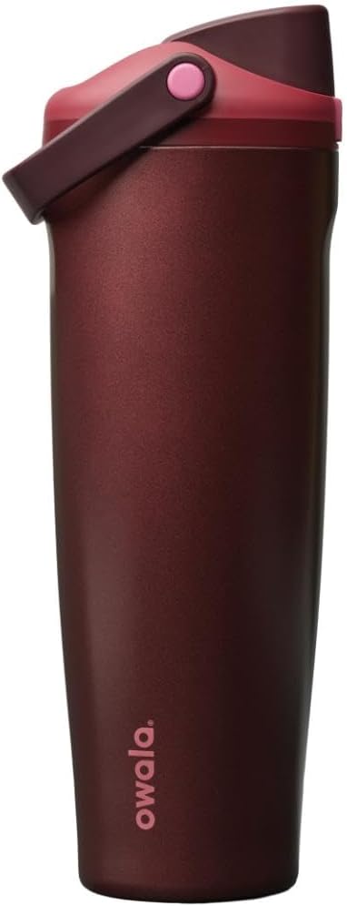 Owala FreeSip Sway Insulated Water Bottle - 40oz Stainless Steel with Two-Way Spout & Built-In Straw | Black Cherry, BPA Free, Leak Proof