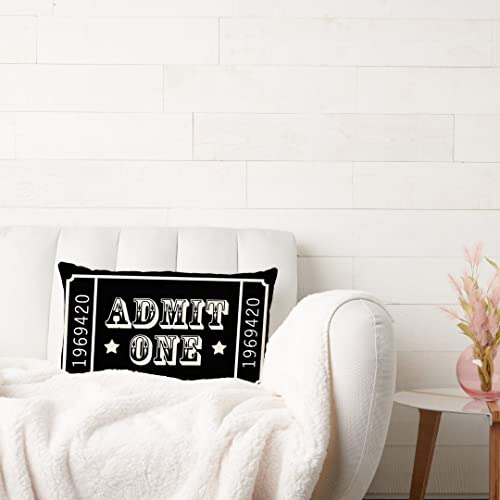 HODKHNO 12x20 Inch Circus Theatre Ticket Throw Pillow Cover