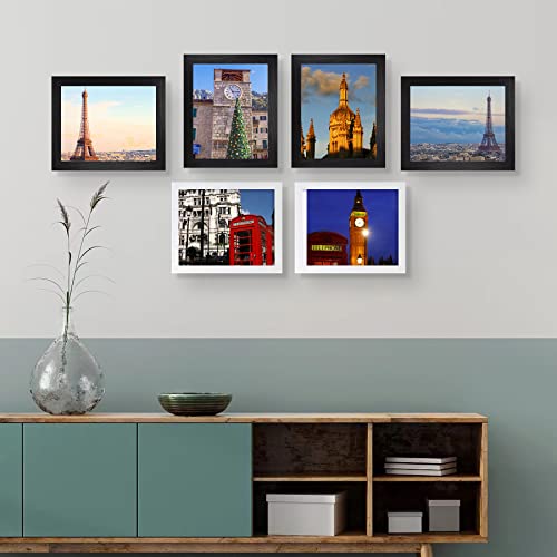 Black 8x10 Picture Frame - Wall Mount or Tabletop Photo Display (SESEAT) Variation of Black / 8x10