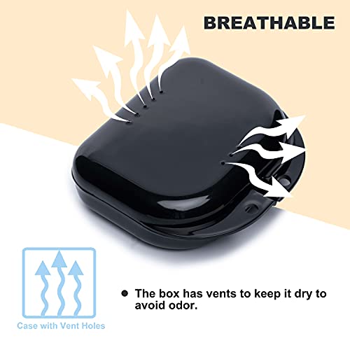 BOOMIBOO 4 Pcs Retainer Case with Vent Holes - Denture Mouth Guard Case