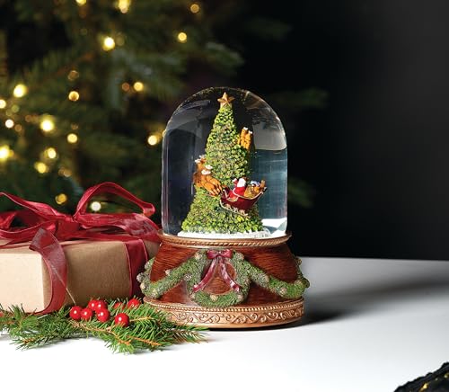 Santa Christmas Snowglobe with Music and Glitter Dome - 7.75 Inch