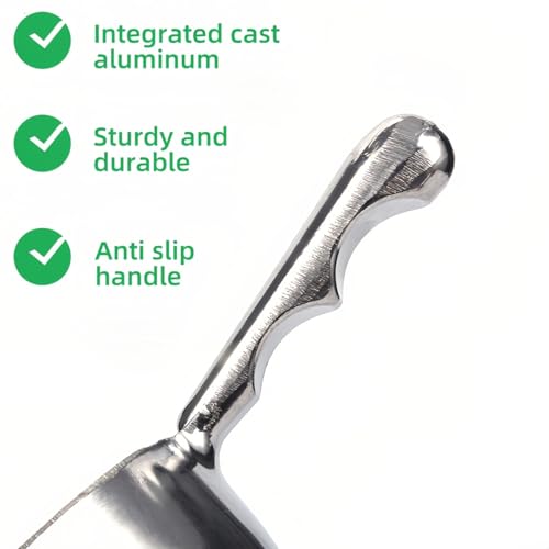 Heavy-Duty Cast Aluminum Kitchen Scoop - 5oz Ergonomic Design