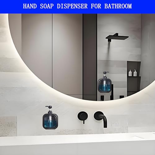 Black Wall-Mounted Soap Dispenser - 10oz Hand Soap & Shampoo Pump