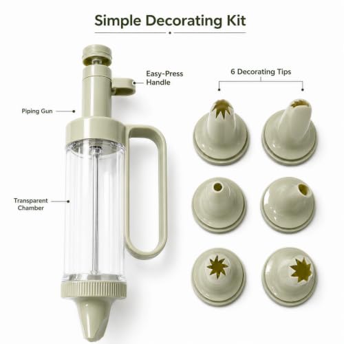 Tamodan Cake Decorating Gun Set - 7-Piece Icing Dispenser Kit