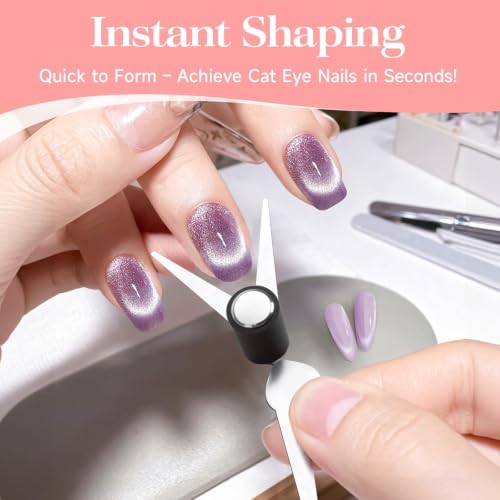 Yojaro 2-in-1 Cat Eye Nail Magnet Tool for French Effect DIY Art