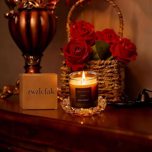 Bubble Smoky Glass Candle Holder - Amber Decorative Tray for Home Decor