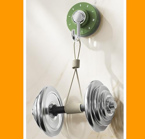 Heavy Duty Suction Cup Hooks - 2 Pack Green Towel Holders