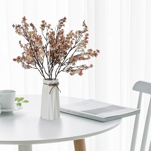 5 Pcs Beige Brown Babys Breath Artificial Flowers for Home Decor