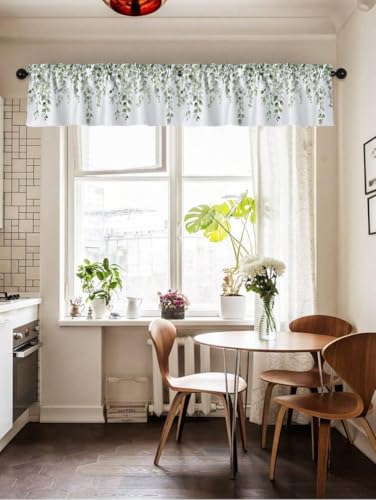 Sage Green Rod Pocket Window Valance - 42"W x 12"L (Pack of 1)