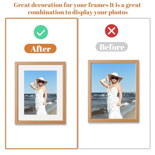 Cecliy 20 Pack Picture Frame Mats, 5x7 Matted to 4x5, Acid-Free White