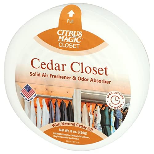 Citrus Magic Cedar Closet Air Freshener - Odor Absorbing Solid, 8 oz (Pack of 6)