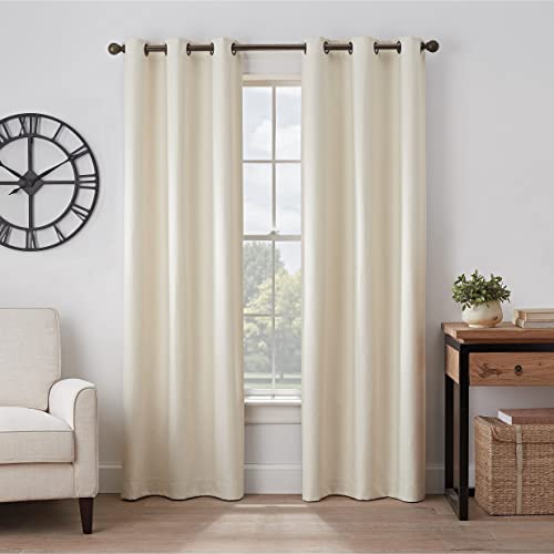 Eclipse Gabriella Grommet Top Curtains for Bedroom, Single Panel, 40" x 95", Indigo