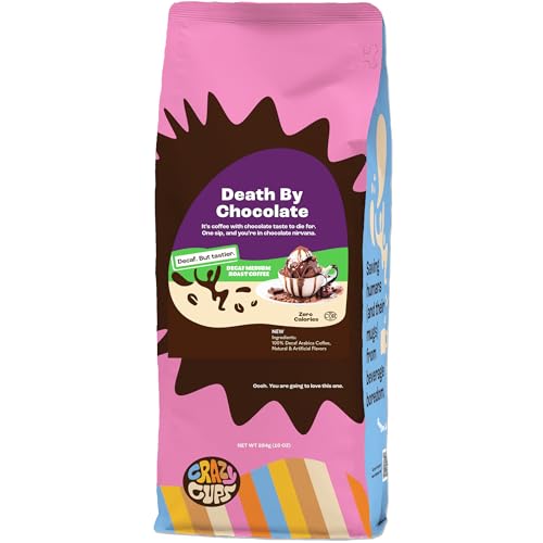 Crazy Cups Decaf Death by Chocolate Ground Coffee - 10 oz Bag