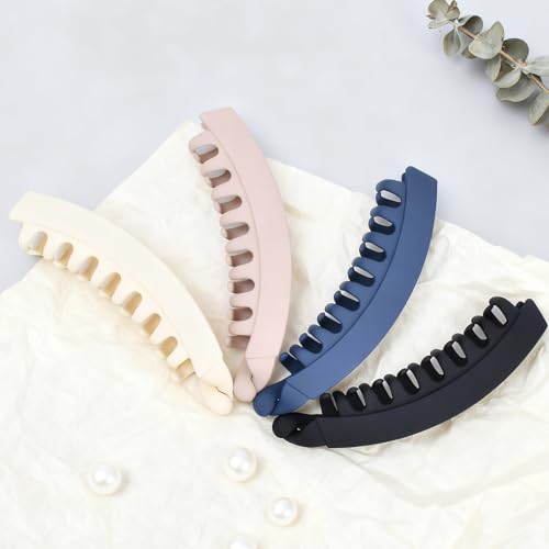 Large Hair Claw Clips 5.1 Inch Non-Slip Matte Hair Accessories 4 Pack