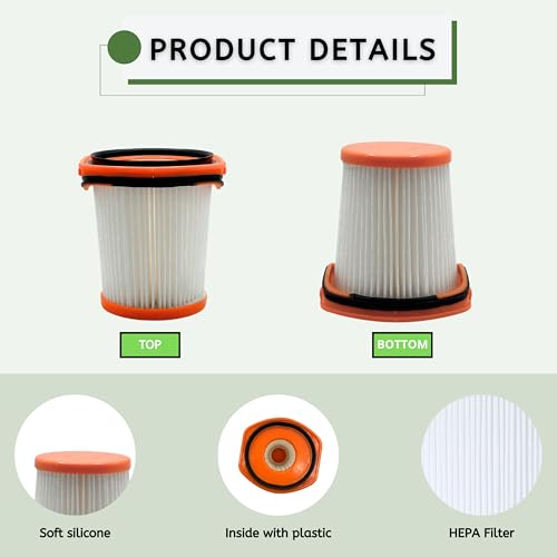 Nispira HEPA Filter Replacement for Shark Wandvac - 3 Pack