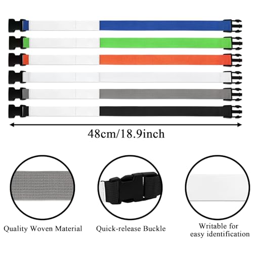 Multicolor Nylon Laundry Strap with Writable Label & Quick Release Buckle
