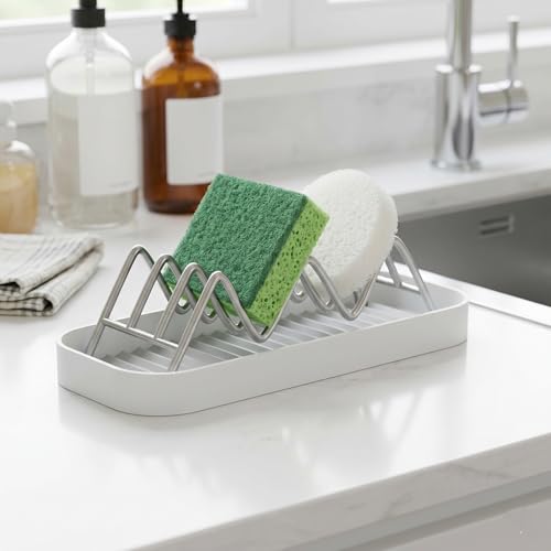 Stainless Steel Shower Soap Dish Holder with Drain Tray | Bathroom & Kitchen Organizer