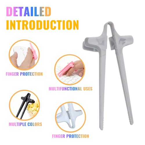 TelestFire Finger Chopsticks for Snacking (6-Pack) - Reusable Snack Grabber