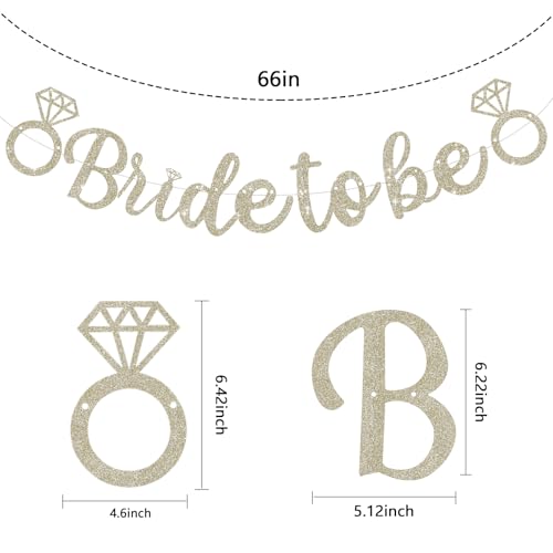 Glitter Bride to Be Banner - Pre-Strung Bridal Shower Decoration