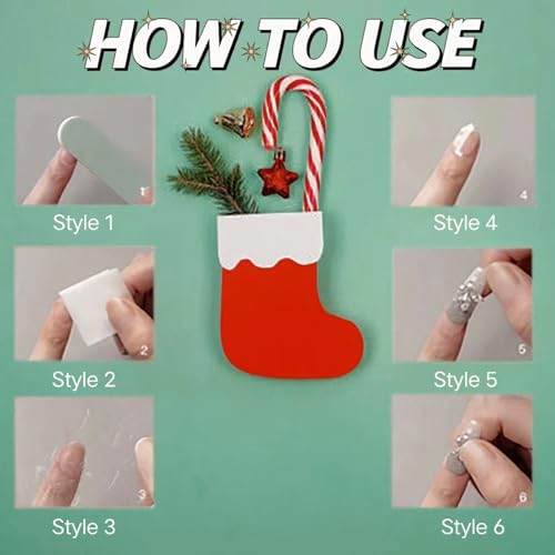Christmas Press on Nails Almond Medium False Nails French Tip Holiday Art