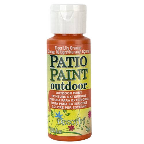 DecoArt Patio Paint - Acrylic in Tiger Lily Orange, 2oz