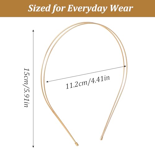 Mabor Gold Double Headband - Minimalist Aluminum Alloy Hair Accessory