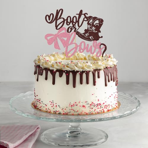 Boots or Bows Cake Topper for Gender Reveal & Baby Showers