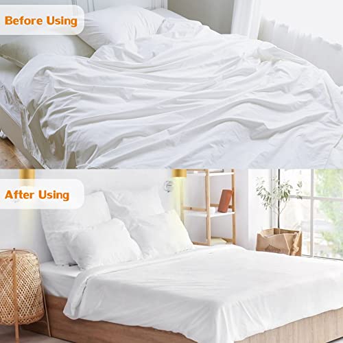 Korlon Adjustable Bed Sheet Straps - 4 Pack Heavy Duty Fitted Sheet Clips