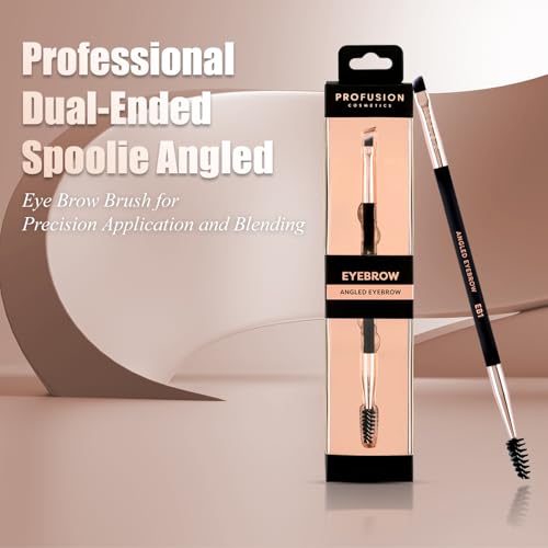 Profusion Cosmetics Dual-Ended Angled Eyebrow Brush and Spoolie