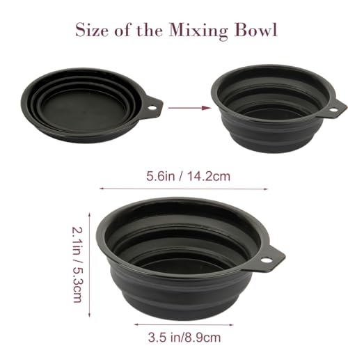 YUXIANG 6-Piece Hair Dye Brush and Silicone Bowl Set for Coloring