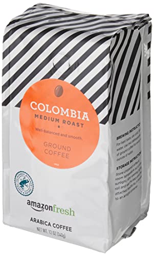 Amazon Fresh Colombia Ground Coffee Medium Roast 12oz Pack of 3